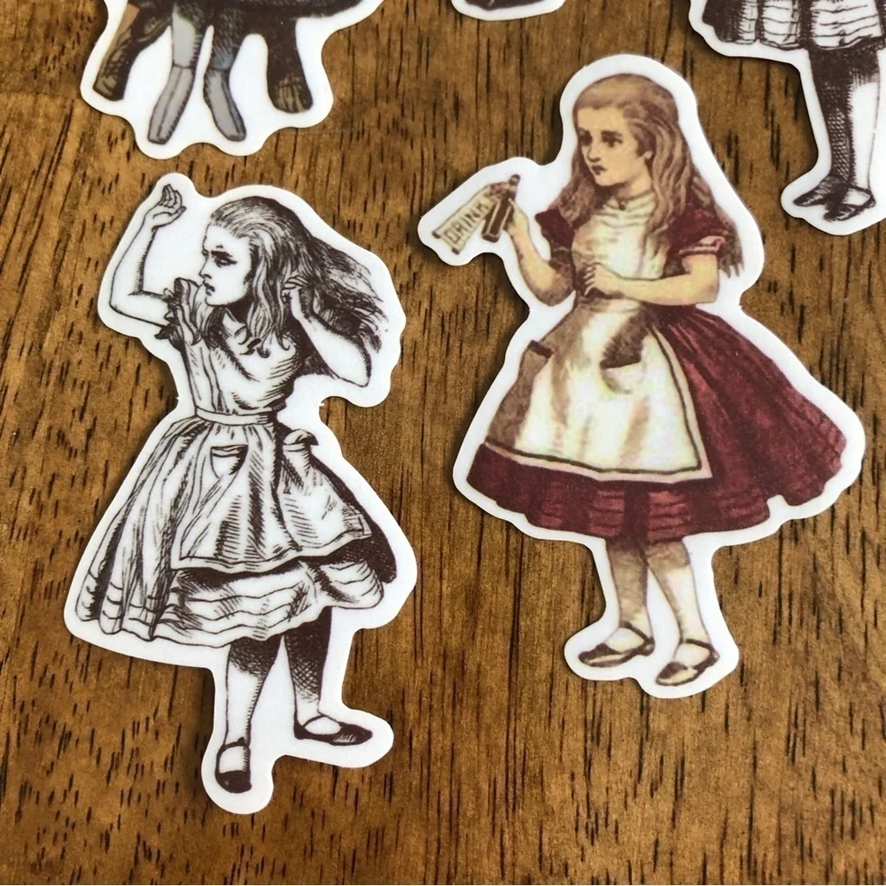 Alice in Wonderland Classic Illustrations stickers (5pk)